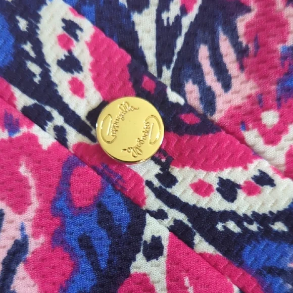 Pink and Blue Patterned Skort Resort Wear Size L pappagallo - Picture 4 of 7